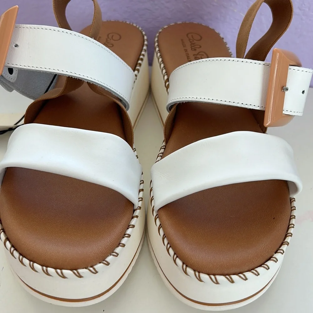 Leather slides made in Italy